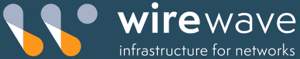 Wirewave logo in kleur met baseline infrasstructure for networks